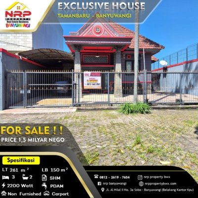 DIJUAL RUMAH mendut EXCLUSIVE DI TAMANBARU BANYUWANGI